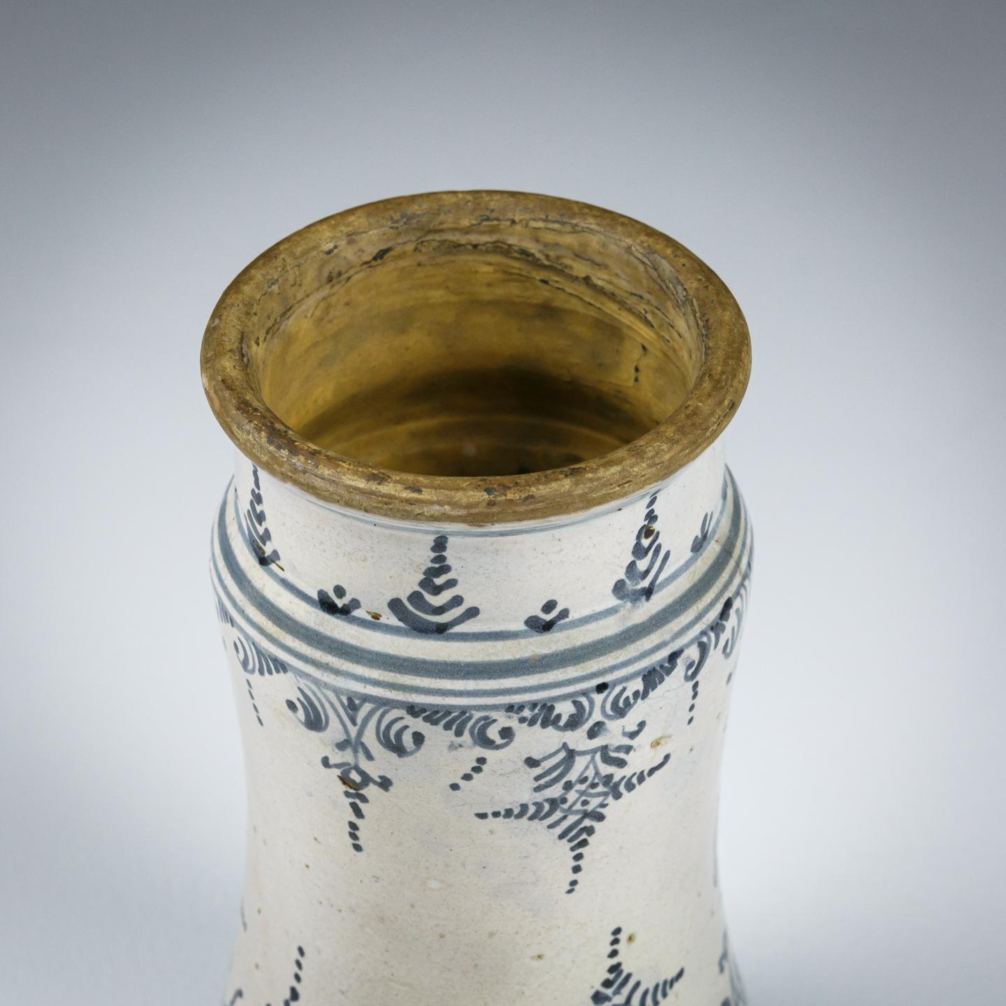 Spanish 18th Century Albarello or Drug Jar