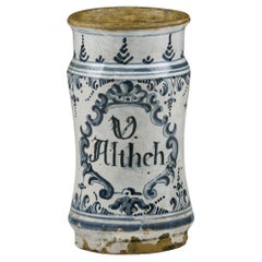 Antique 18th Century Albarello or Drug Jar