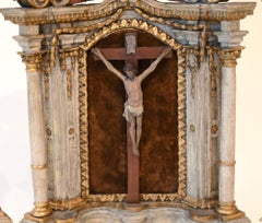 18th Century Altar Modell, South Germany, with Original Painting, Wood