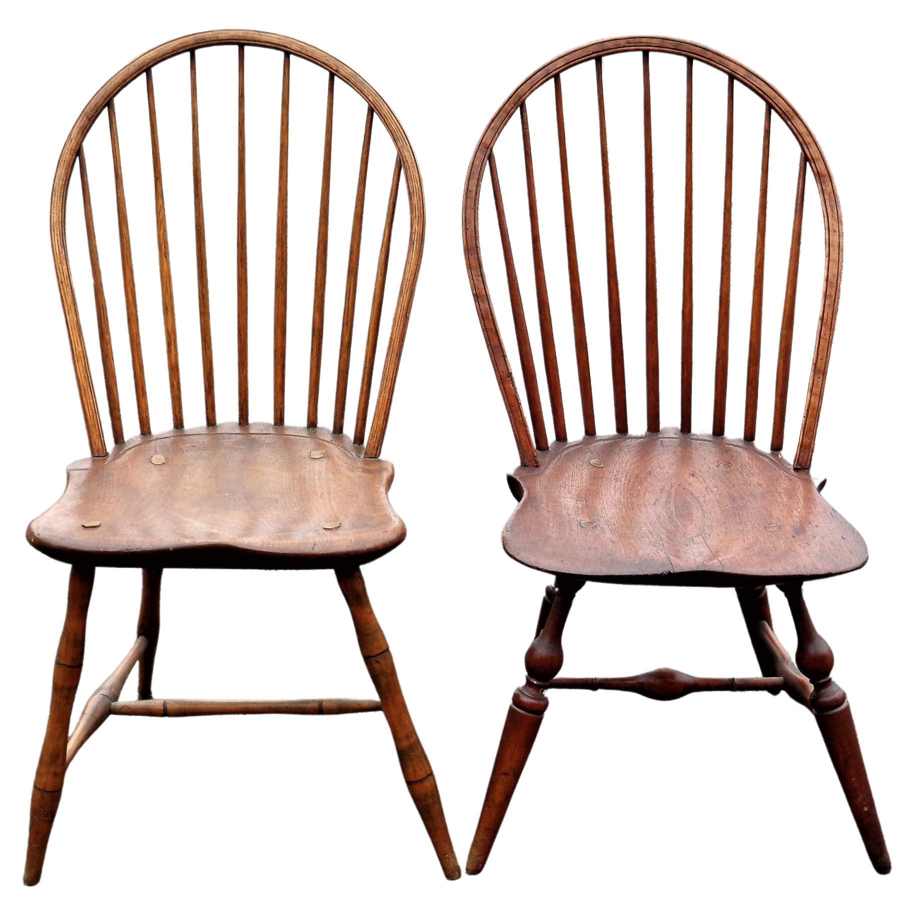 18th Century American Bow Back Windsor Chairs 7
