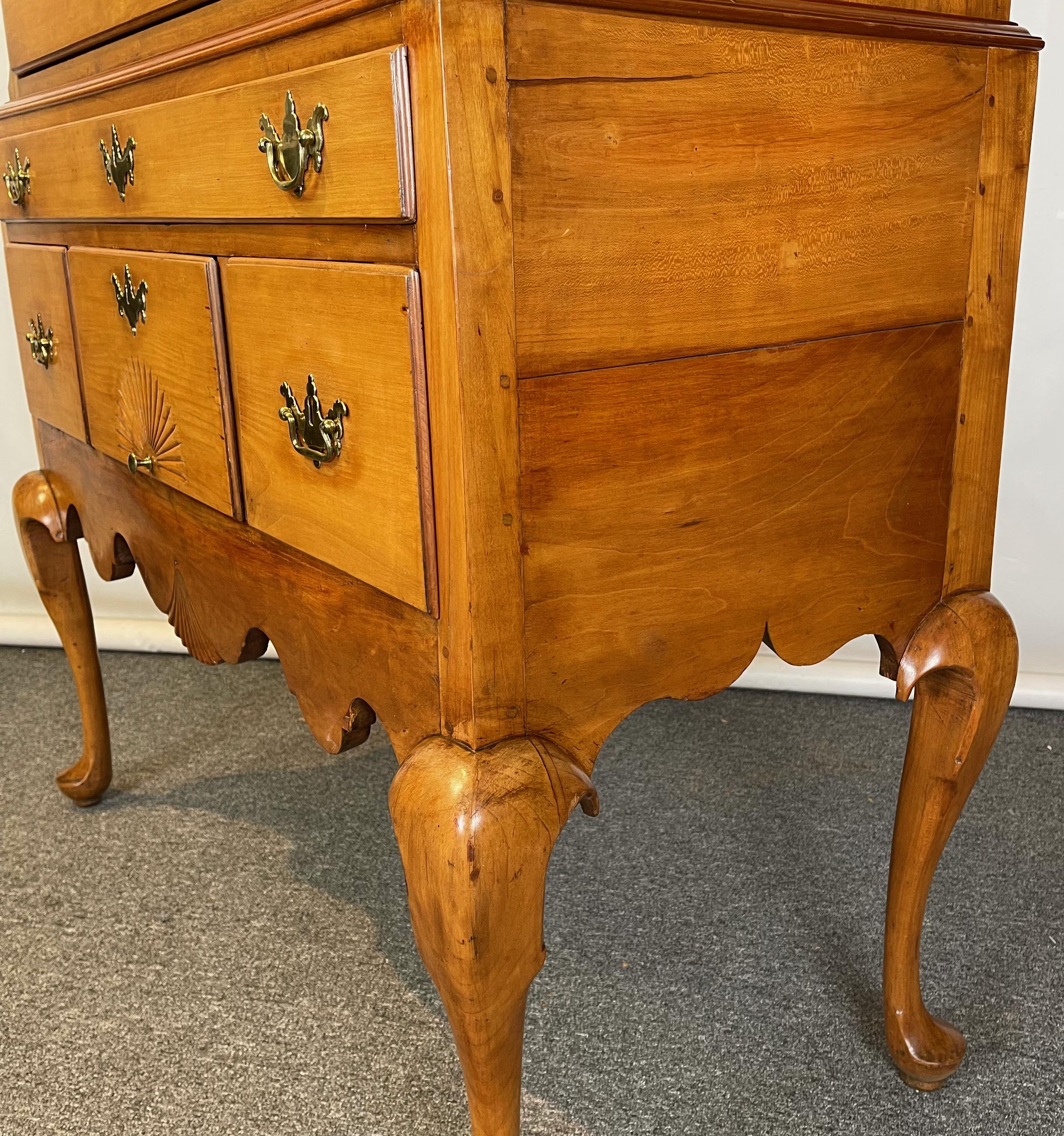 18th Century American Cherrywood Highboy For Sale 7