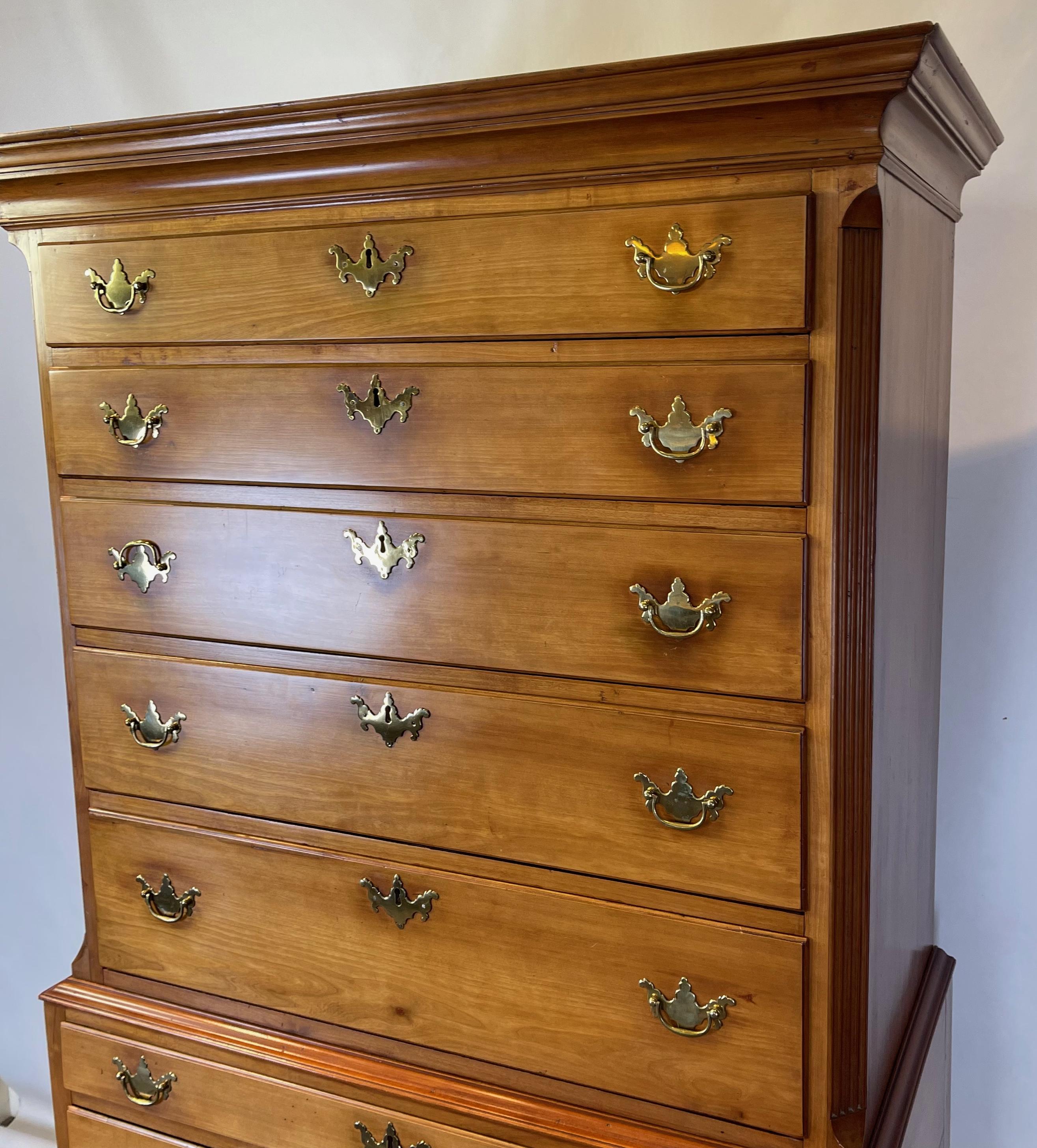 18th Century American Cherrywood Highboy For Sale 8