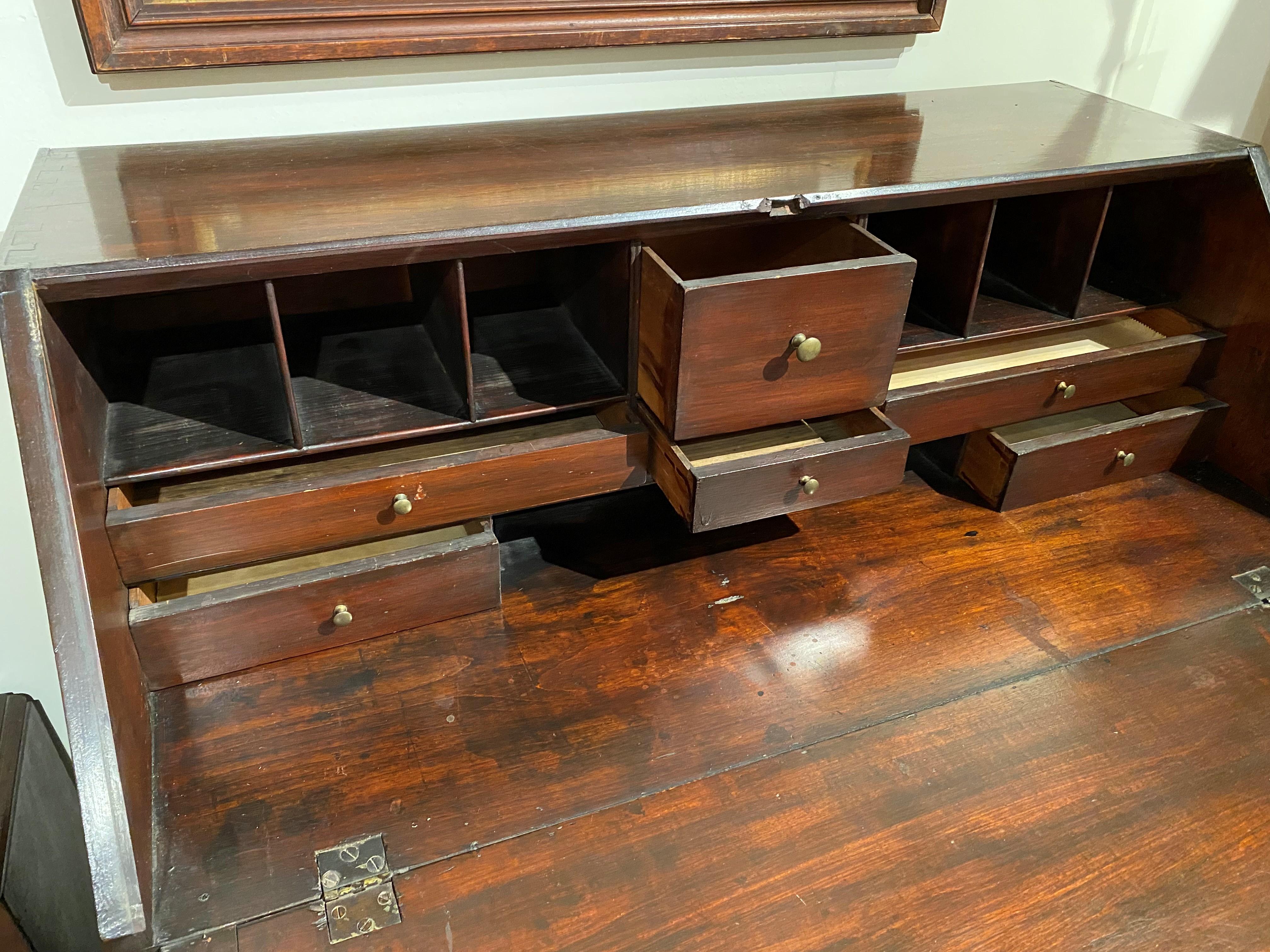 18th Century American Chippendale Maple Slant Front Desk 3