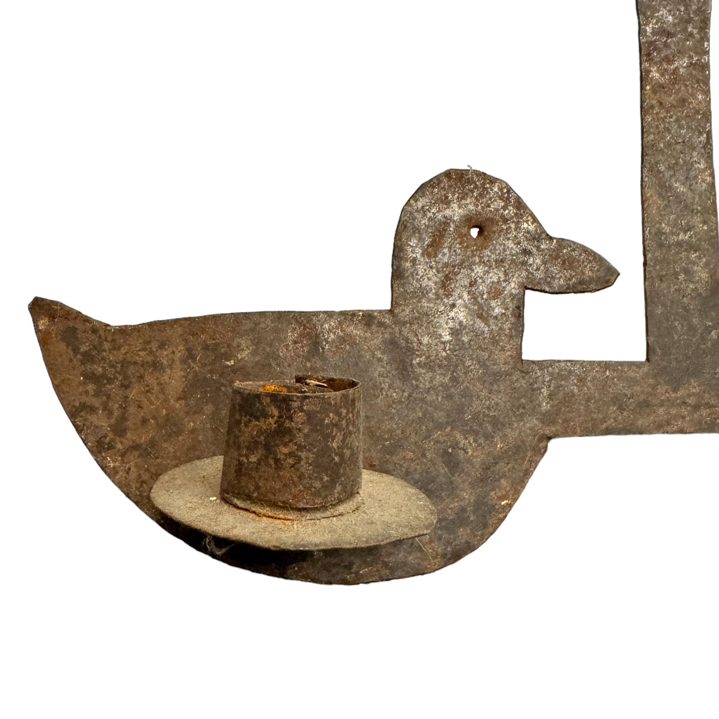 18th Century American Double Duck Candle Sconce 1