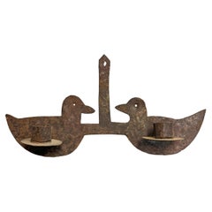 18th Century American Double Duck Candle Sconce