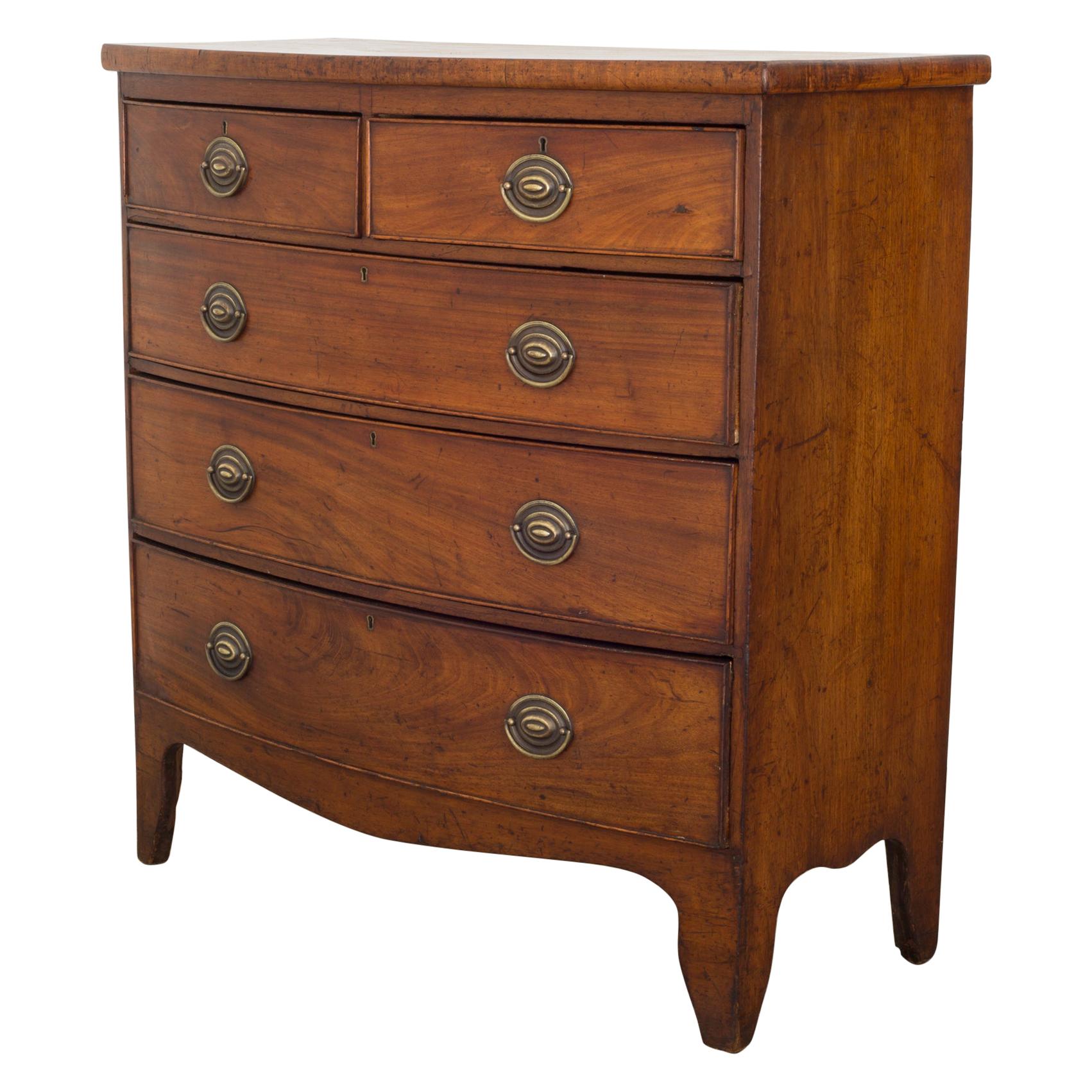 18th Century American Federal Mahogany Bow Front Chest, circa 1780