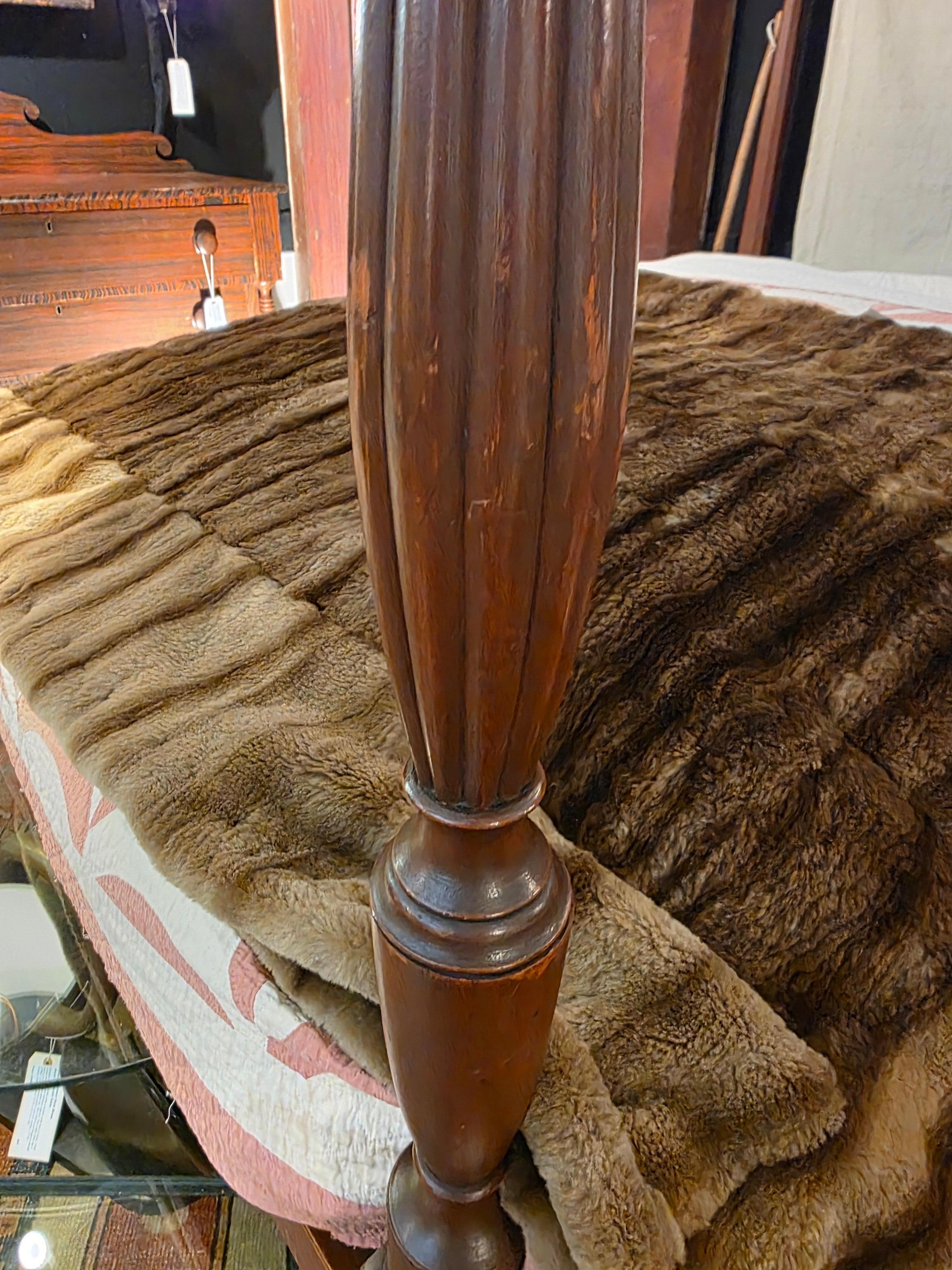 Wood 18th Century American Four Post Bed Salem Massachusetts For Sale