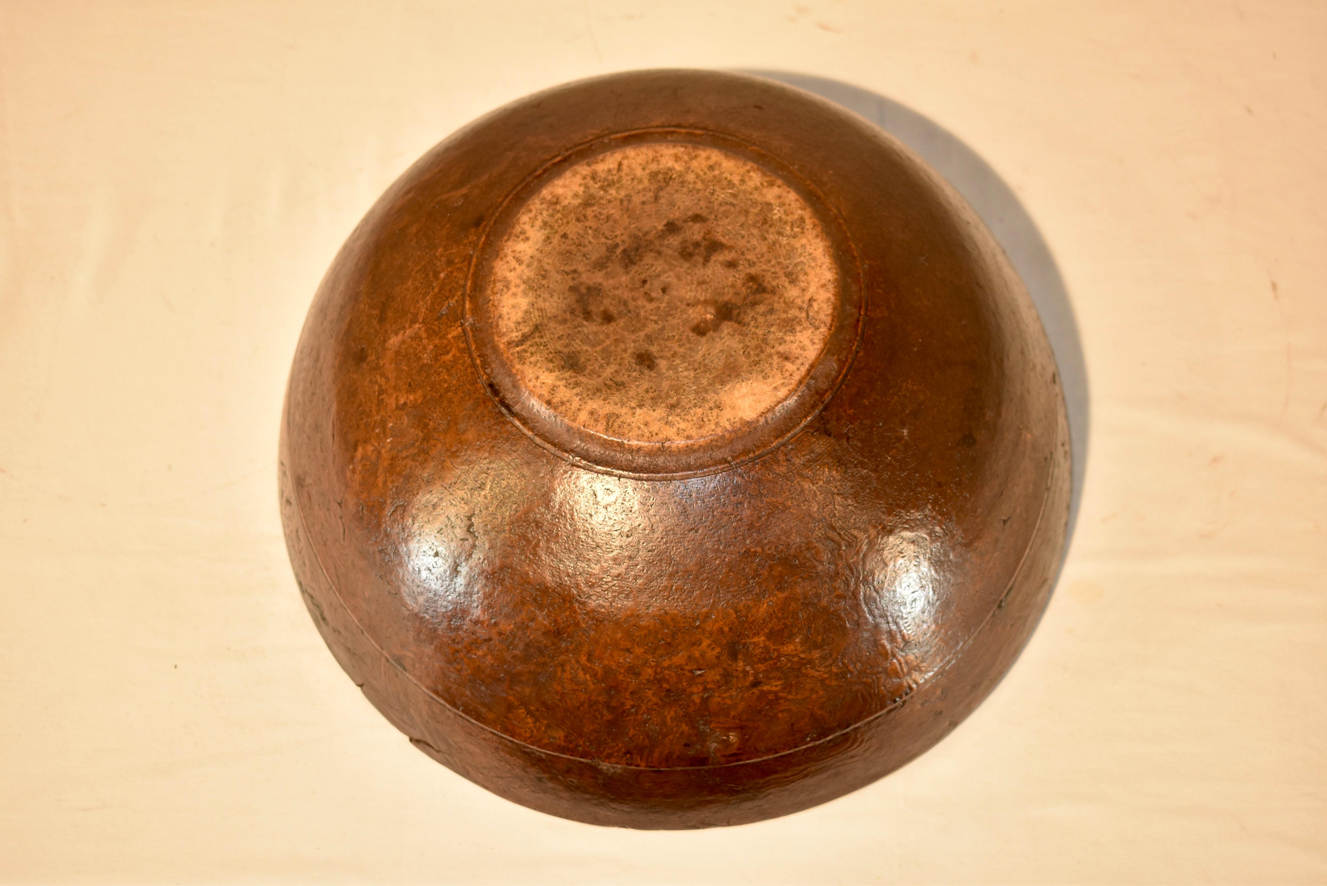 18th Century American Hand Turned Burl Bowl For Sale 4