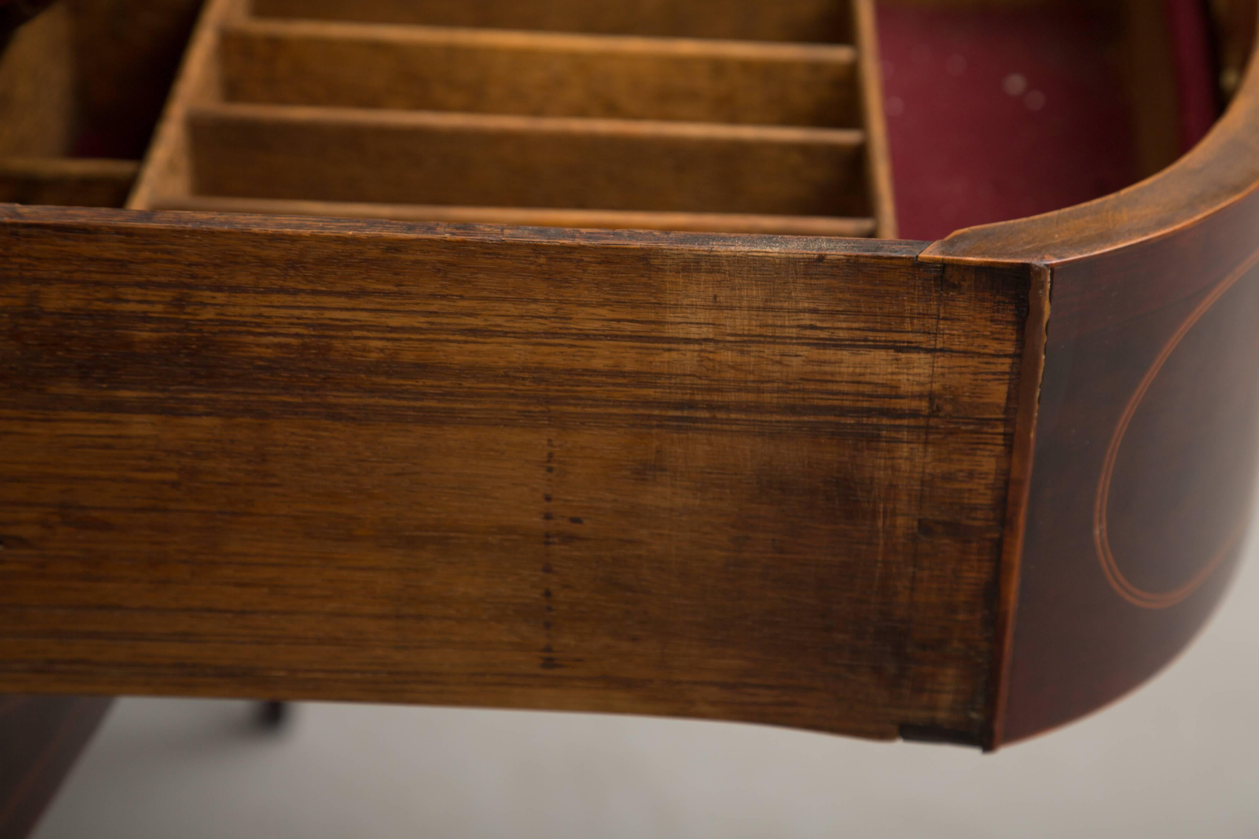 18th Century American Hepplewhite Mahogany Sideboard with Brass Gallery 4