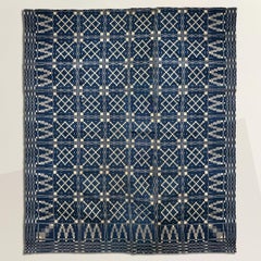 18th Century American Indigo Coverlet
