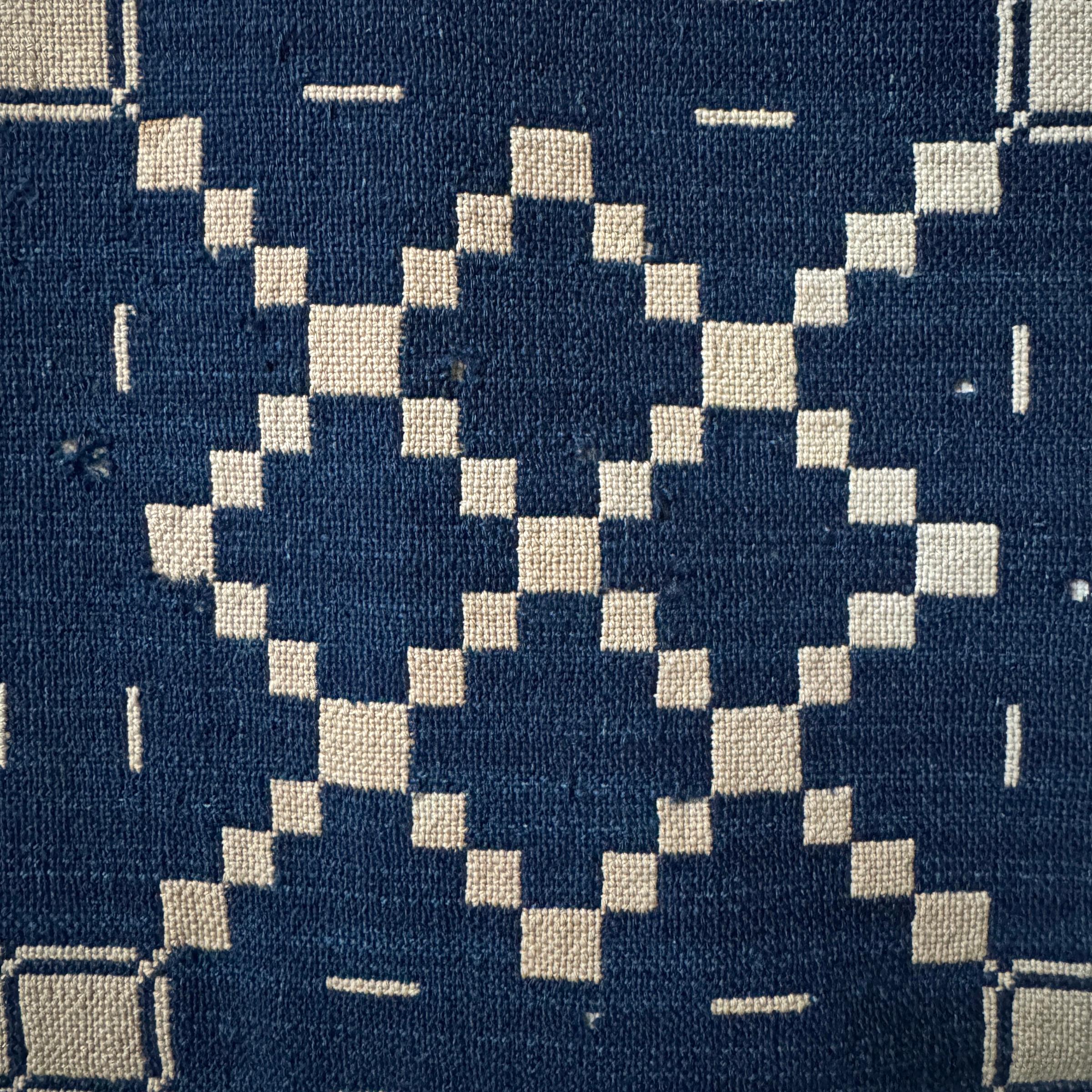 Amerikanisches Indigo-Deckbett aus dem 18. (18. Jahrhundert) im Angebot