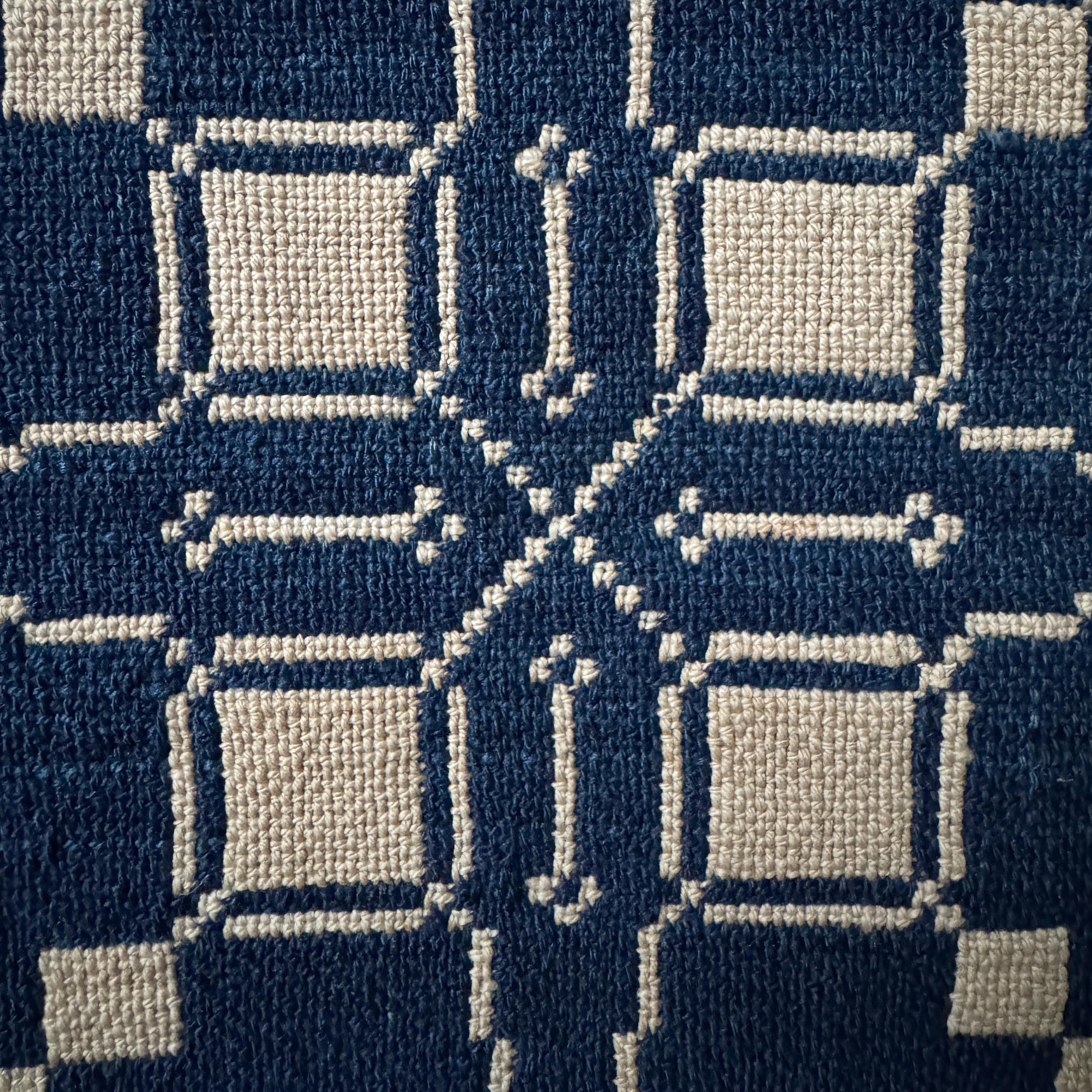 Amerikanisches Indigo-Deckbett aus dem 18. (Leinen) im Angebot
