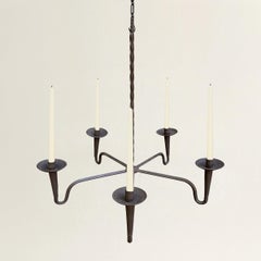 19th Century American Iron Chandelier