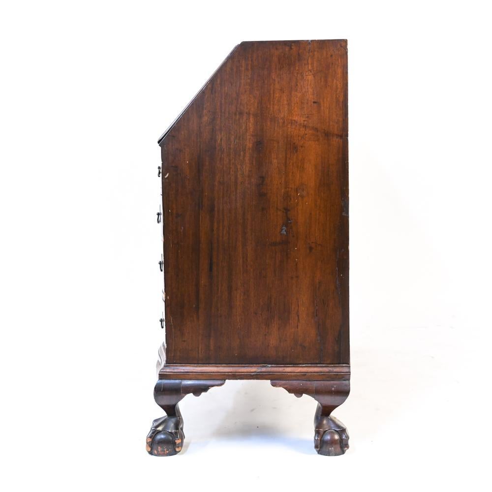 18th Century American Mahogany Chippendale Slant Front Desk 2