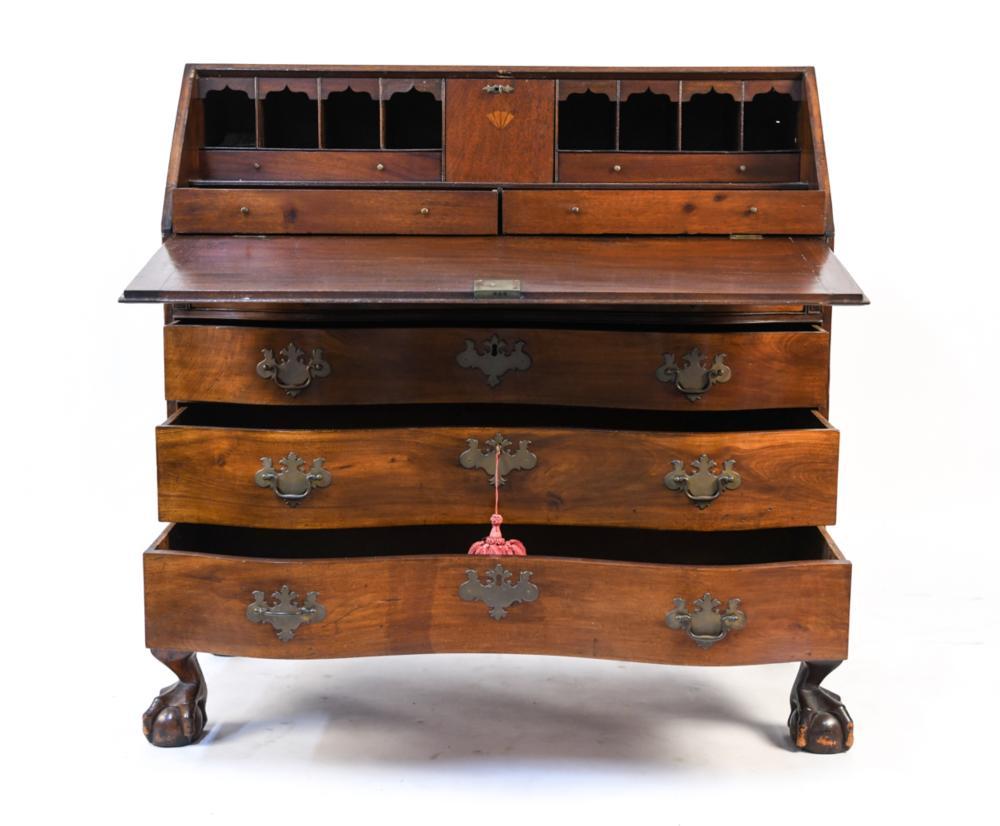 18th Century American Mahogany Chippendale Slant Front Desk 4