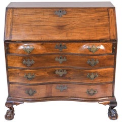 Antique 18th Century American Mahogany Chippendale Slant Front Desk