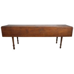 18th Century American Primitive Drop-Leaf Table