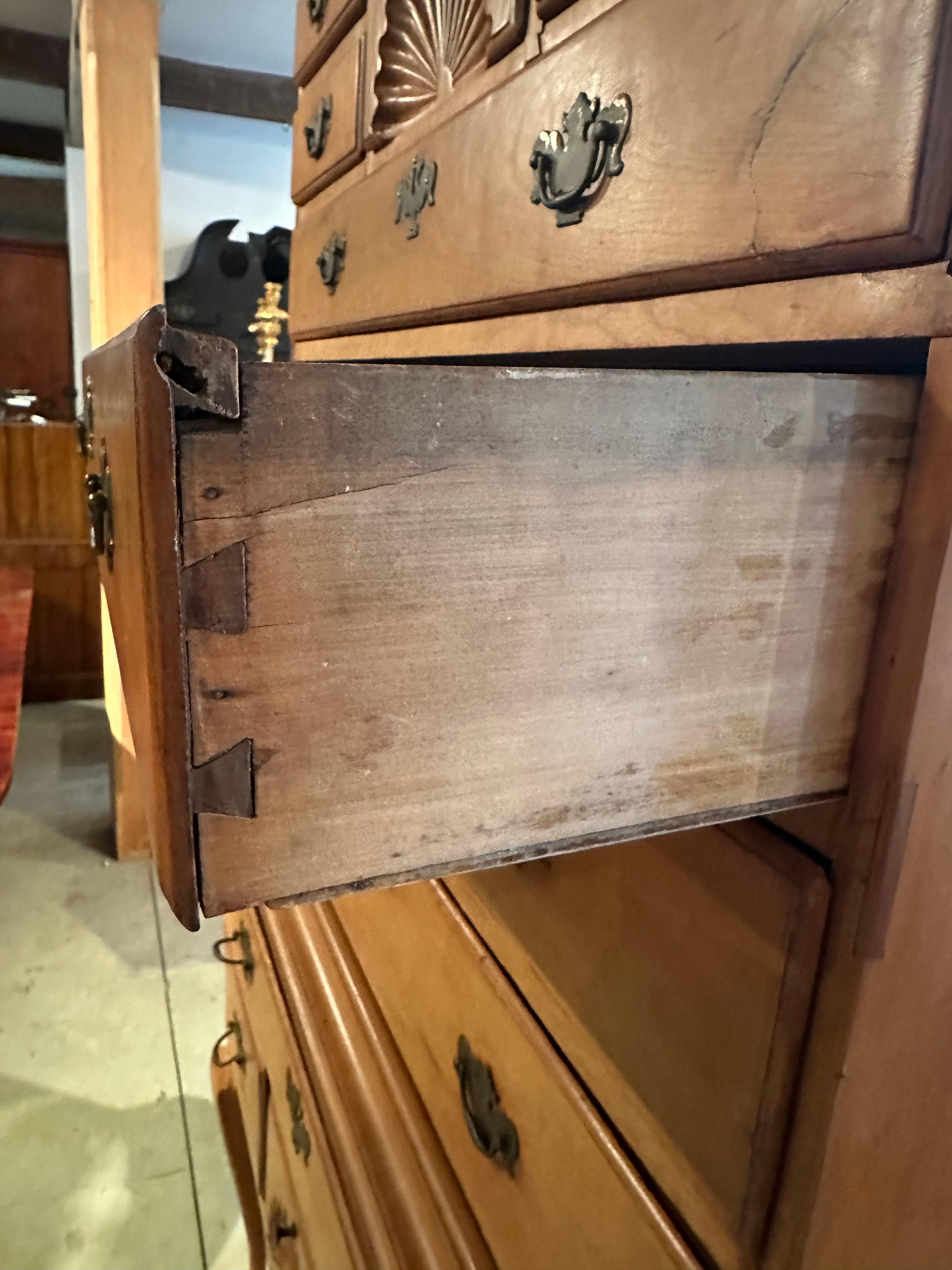 Amerikanischer Queen Anne Kirsche Highboy aus dem 18. im Angebot 2
