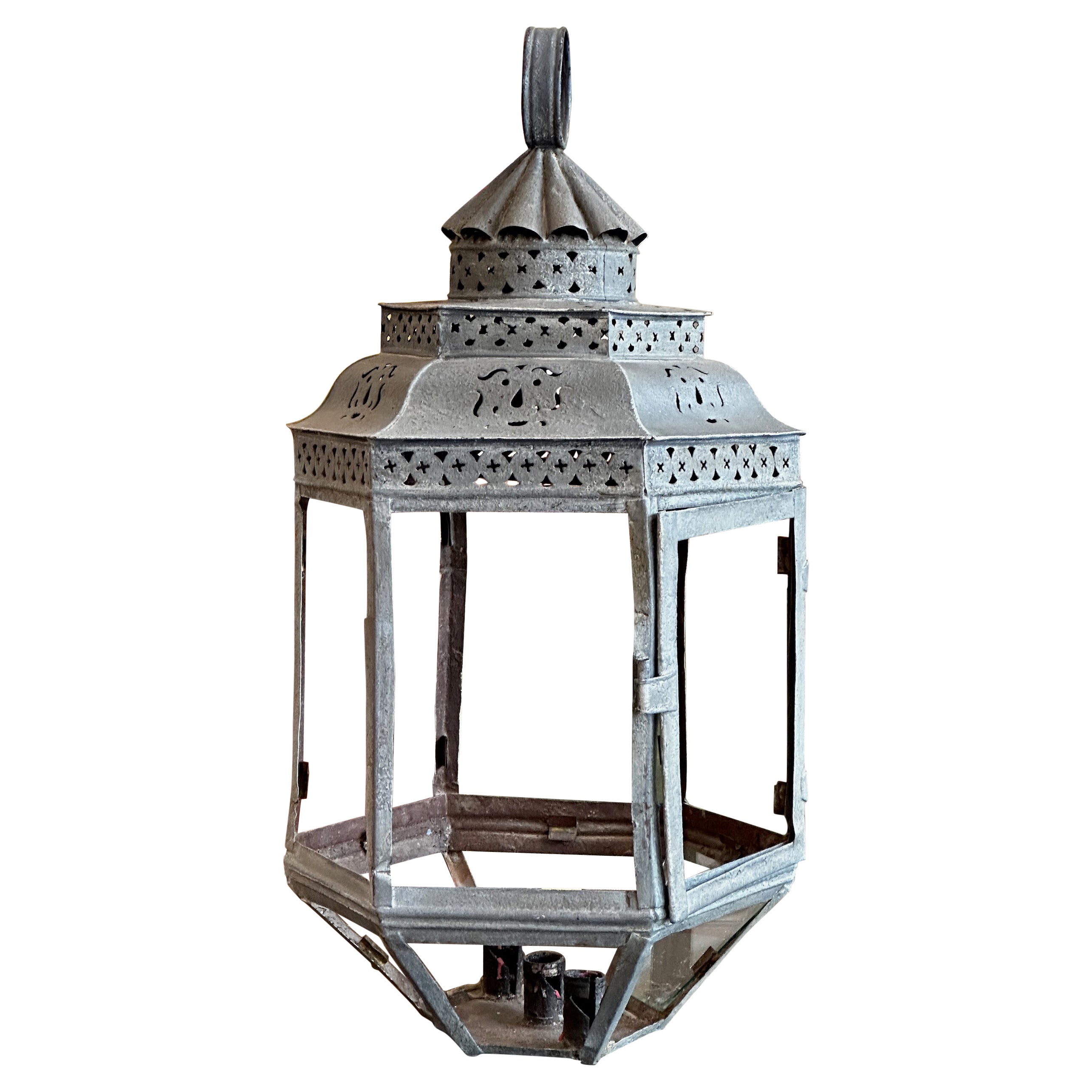 18th Century American Tole Candle Lantern