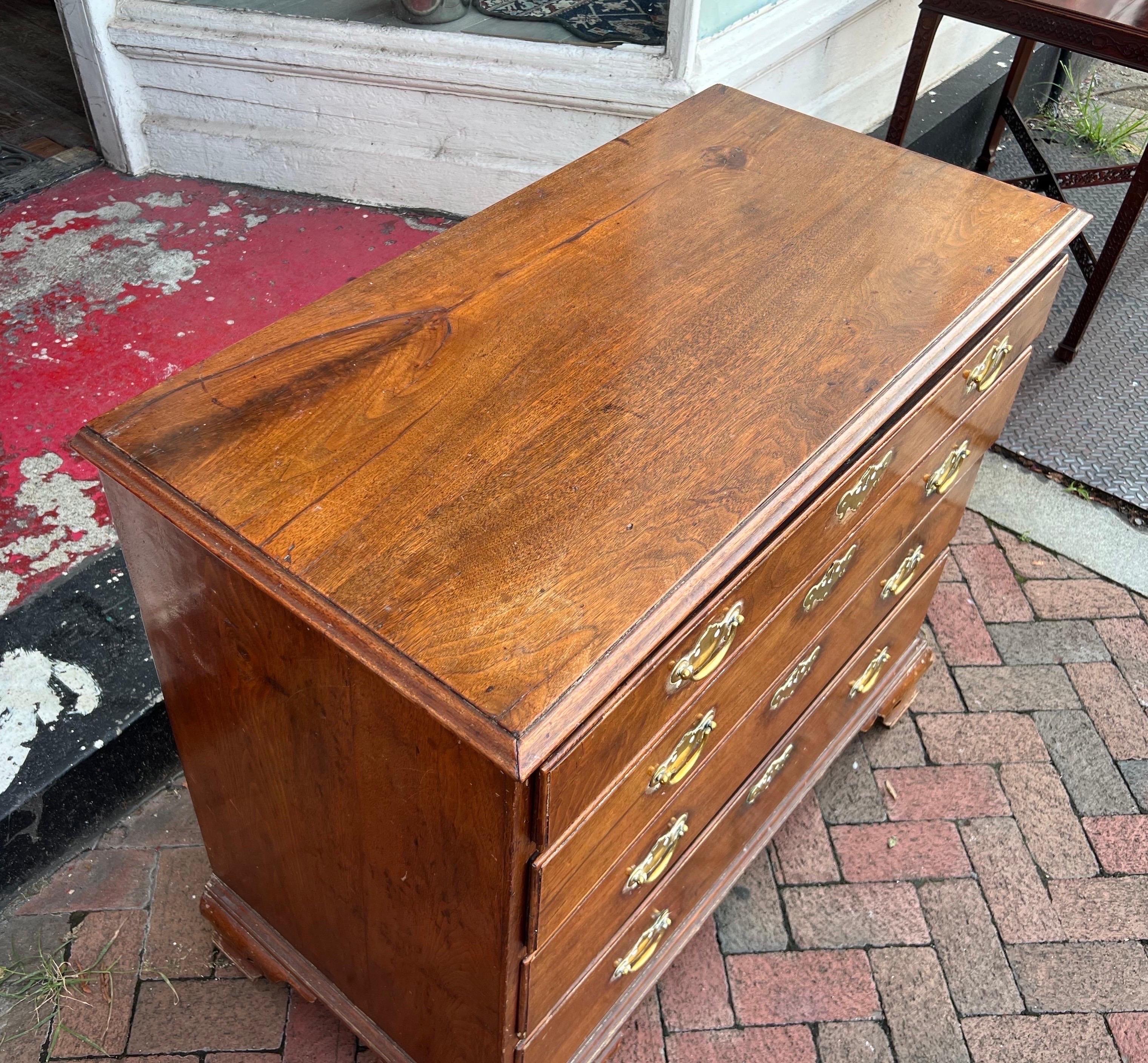 18th Century and Earlier 18th Century American Walnut Chest, Possibly Virginia For Sale