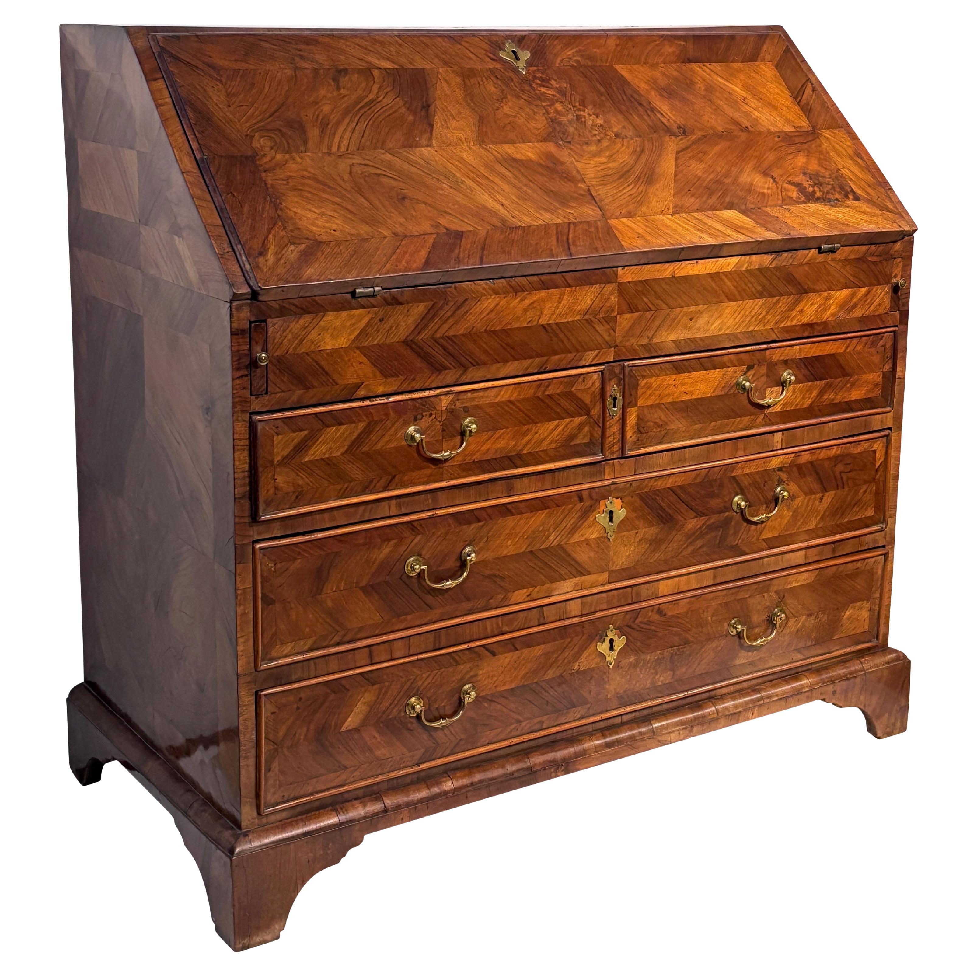 18th Century American Walnut Fall Front Desk Bureau