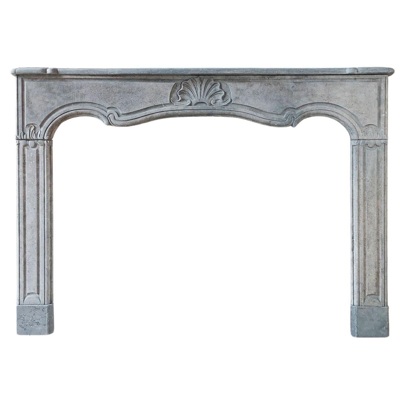 18th century Amsterdam bluestone fireplace in Louis the Fourteenth style For Sale