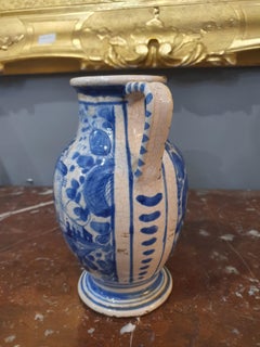 18th Century Ancient Faenza Pharmacy Jar Full Painted