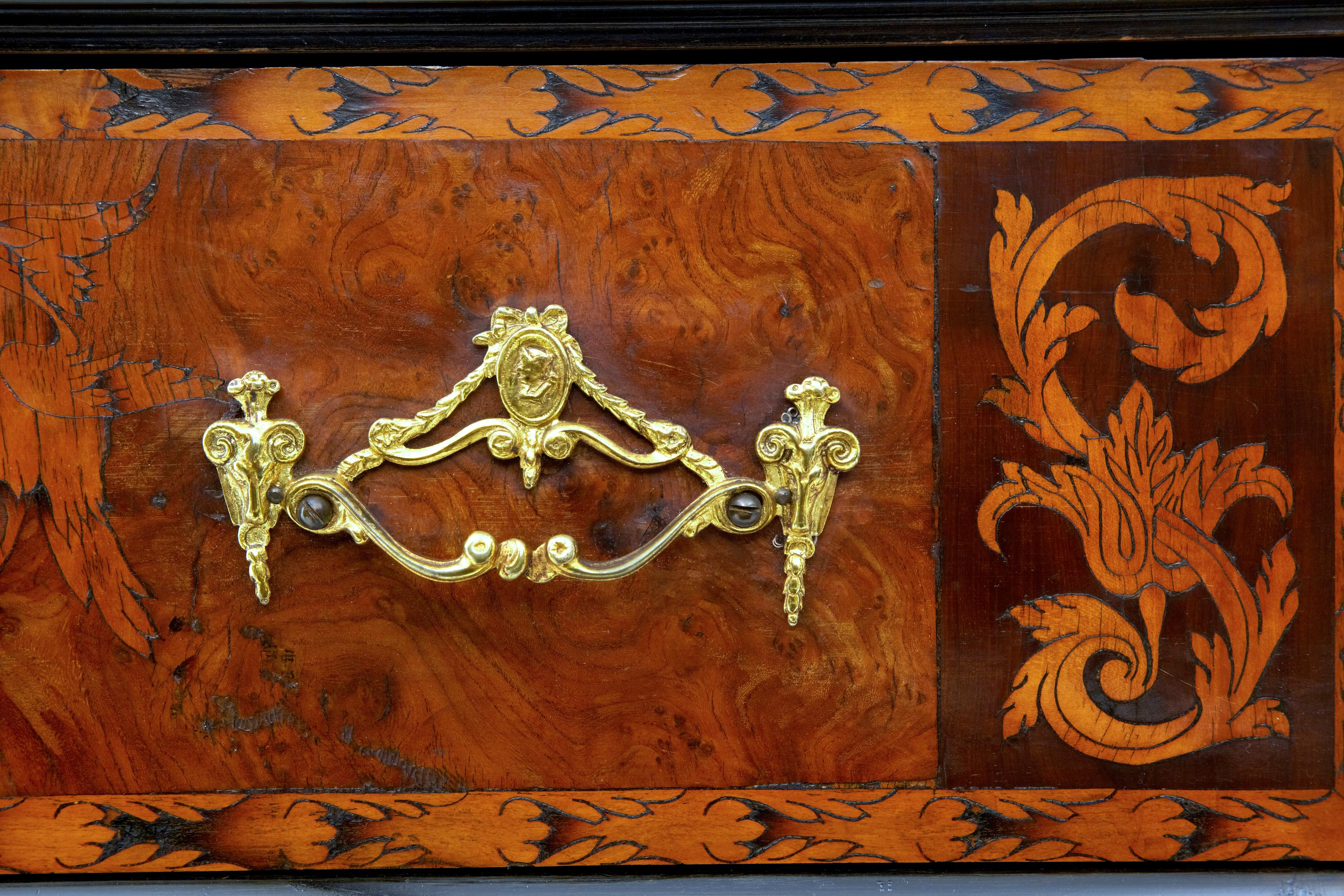 18th Century and Later Continental Marquetry Chest on Stand 1