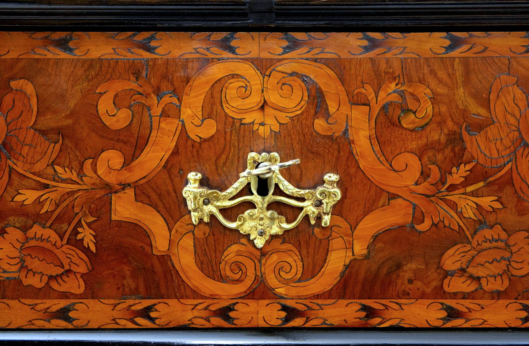 18th Century and Later Continental Marquetry Chest on Stand 2
