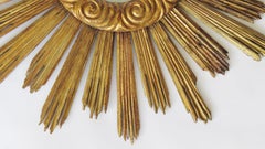 18th Century and Later Large Giltwood Sun Mirror