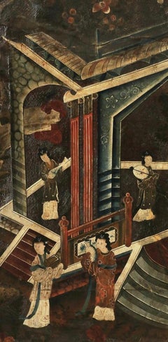 18th Century Anglo Dutch Six-Panel Folding Leather Screen