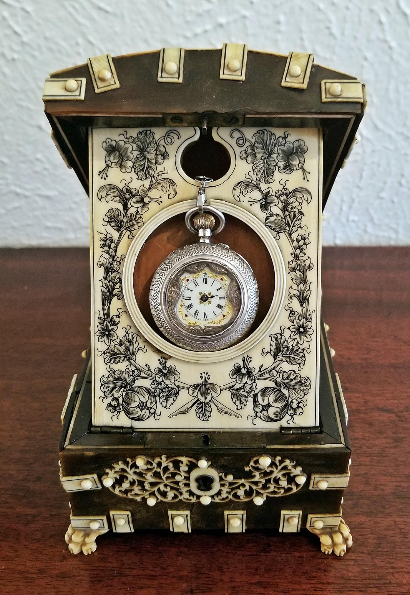 18th Century Anglo-Indian Vizigapatam Pocket Watch Display Box 1