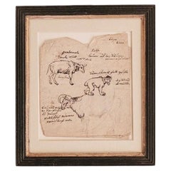 Étude d'animaux du XVIIIe siècle