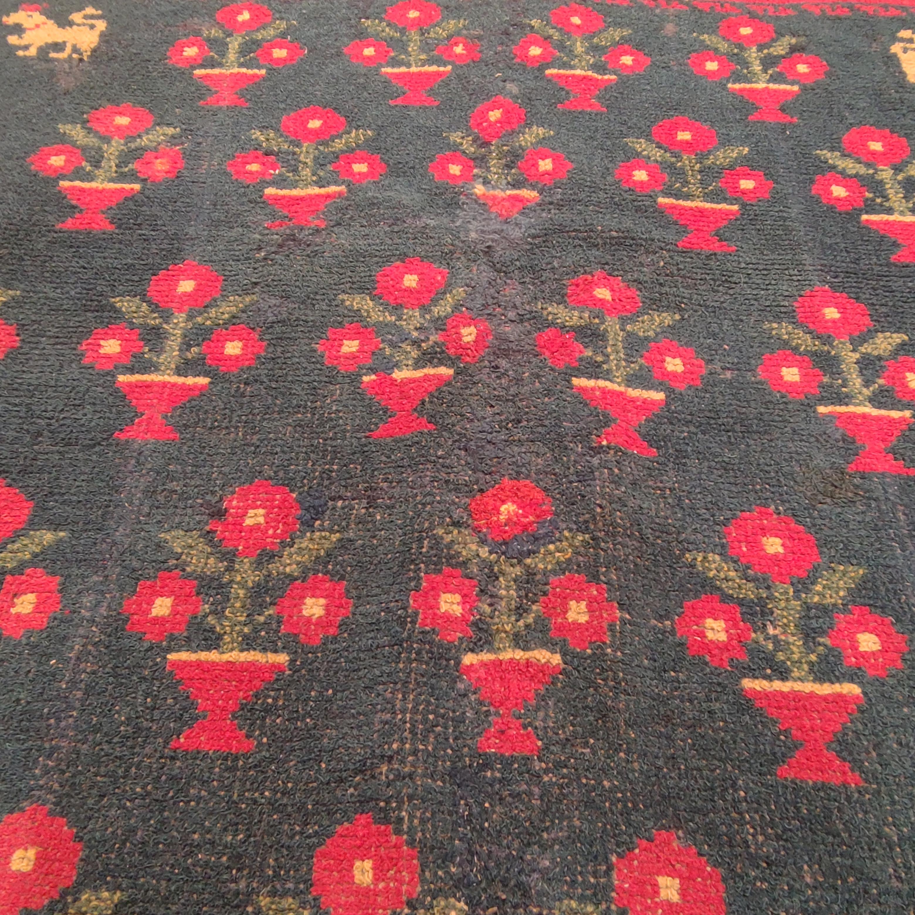Antiker spanischer Alujarra-Teppich aus dem 18. Jahrhundert (Handgeknüpft) im Angebot