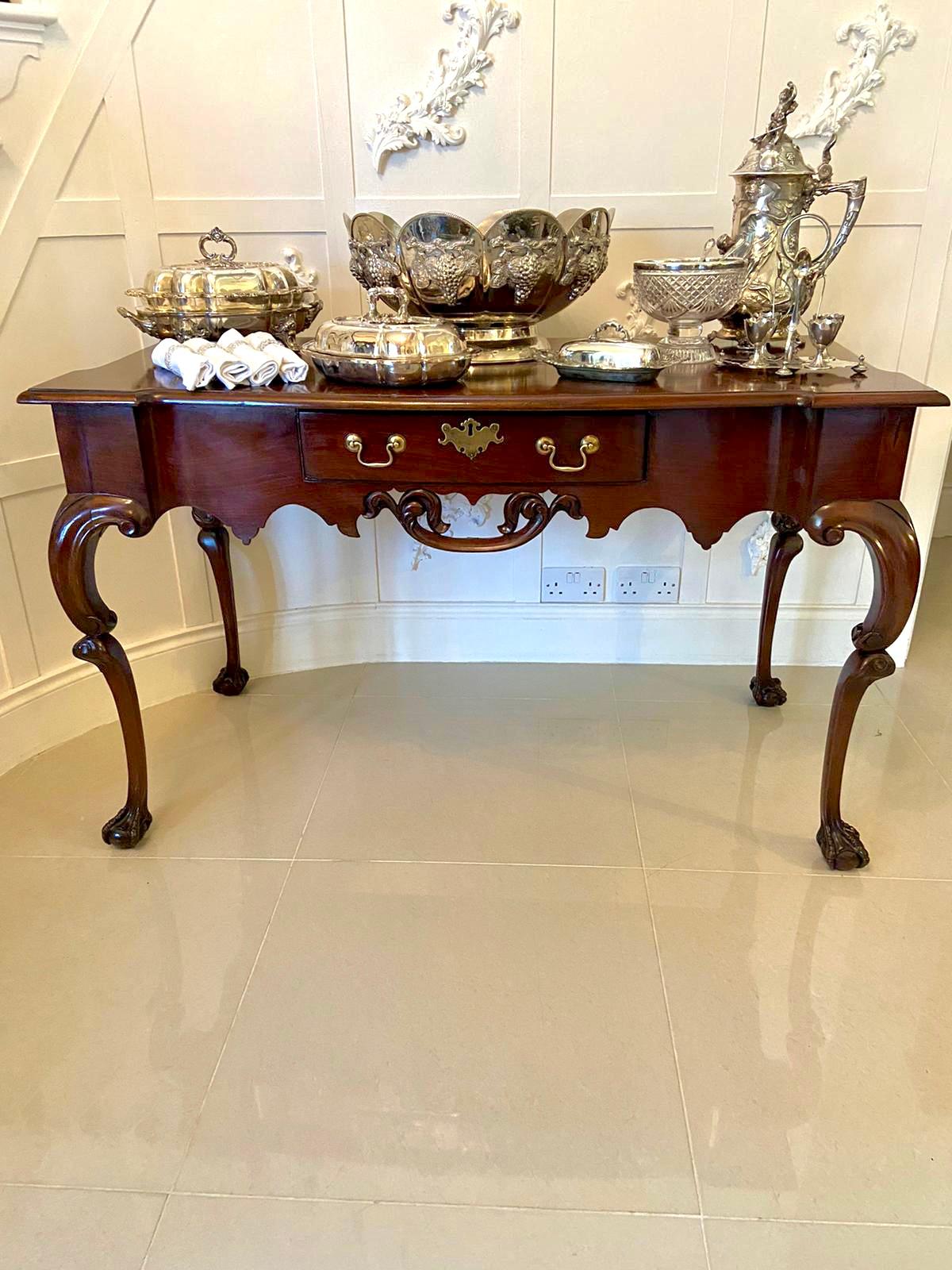 Other 18th Century Antique Chippendale Serving/Side Table For Sale