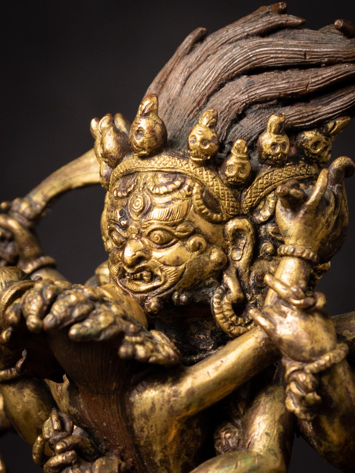 18th century antique and a very special Tibetan bronze Chakrasambhara statue For Sale 5
