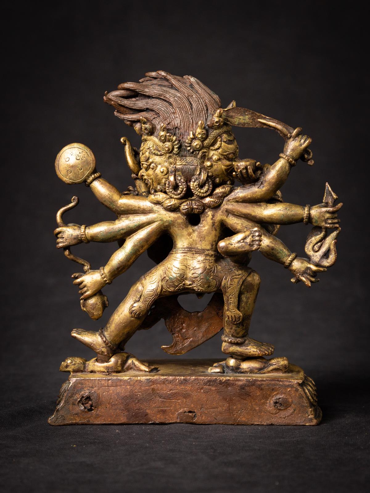 18th century antique and a very special Tibetan bronze Chakrasambhara statue For Sale 13