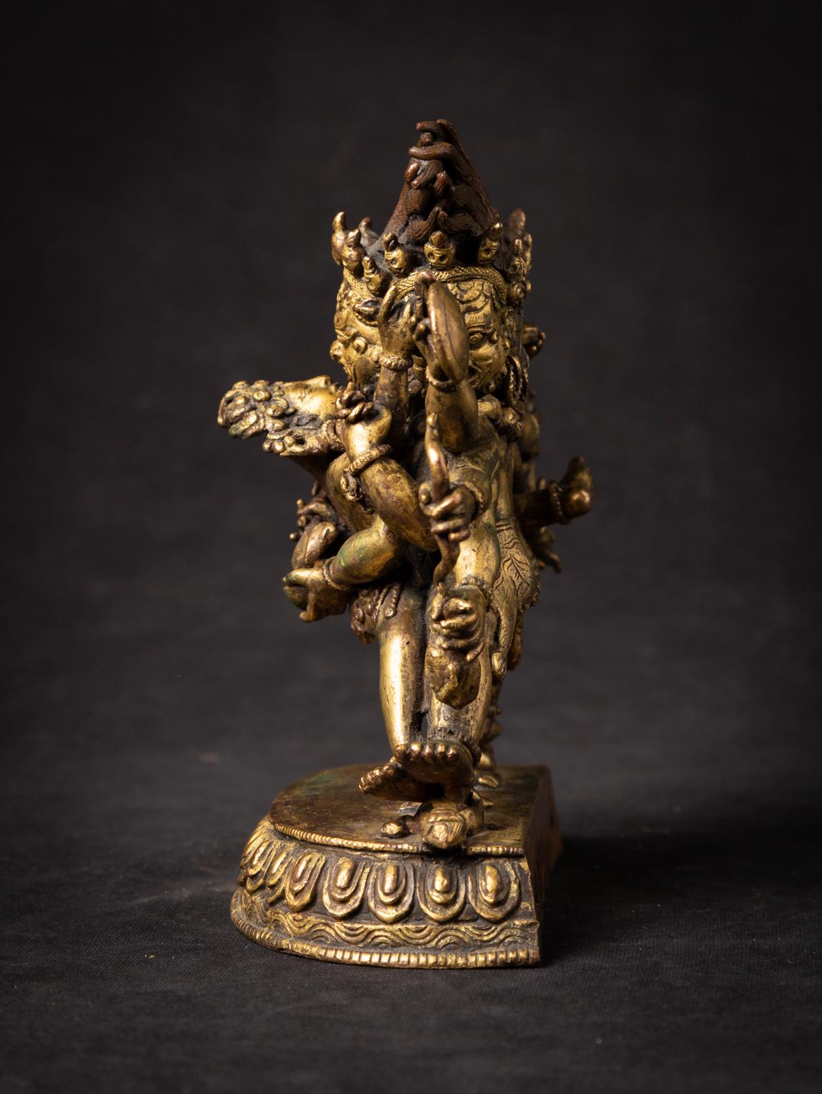 18th century antique and a very special Tibetan bronze Chakrasambhara statue For Sale 14