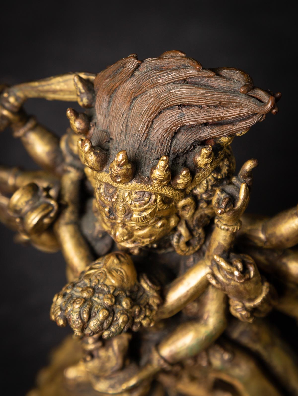 18th century antique and a very special Tibetan bronze Chakrasambhara statue For Sale 3