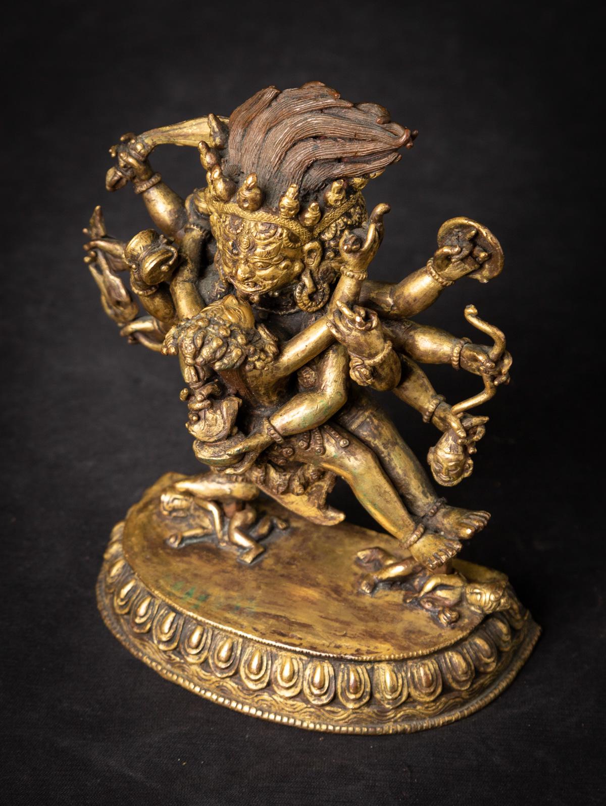 18th century antique and a very special Tibetan bronze Chakrasambhara statue For Sale 4