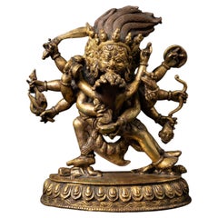 Antike und eine ganz besondere tibetische Chakrasambhara-Statue aus Bronze aus dem 18. Jahrhundert