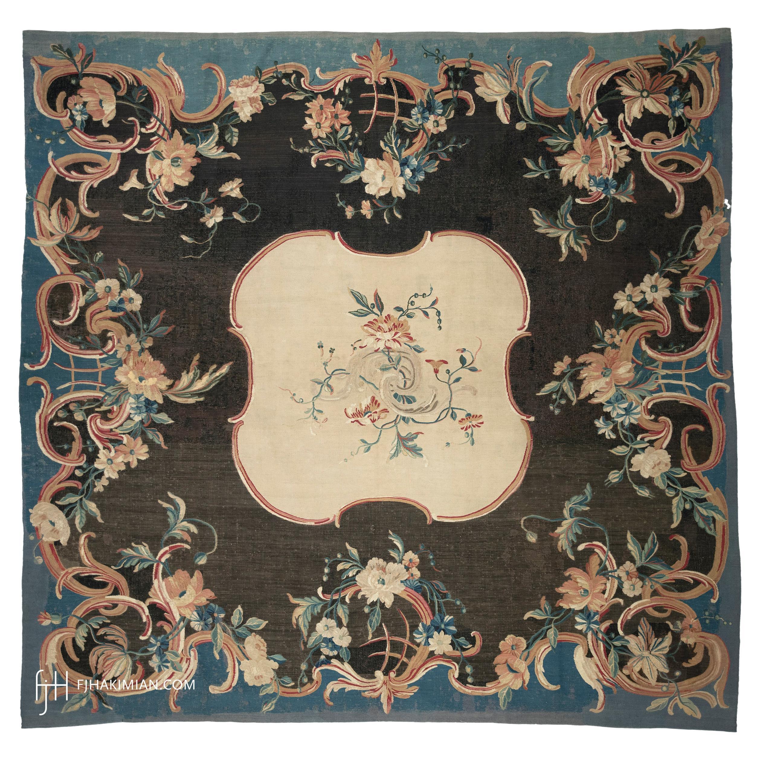 18th Century Antique Aubusson Rug For Sale