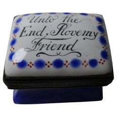 18th Century Antique Bilston Enamel Patch Box, circa 1760