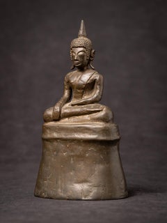 Statue antique en bronze représentant Bouddha, datant du XVIIIe siècle et provenant du Laos