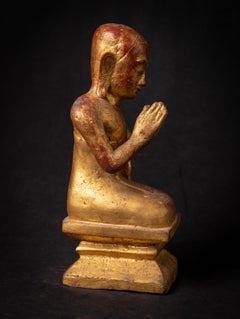 18th century Antique bronze Burmese Monk statue from Burma