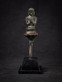 18th century Antique bronze Burmese Monk statue - OriginalBuddhas