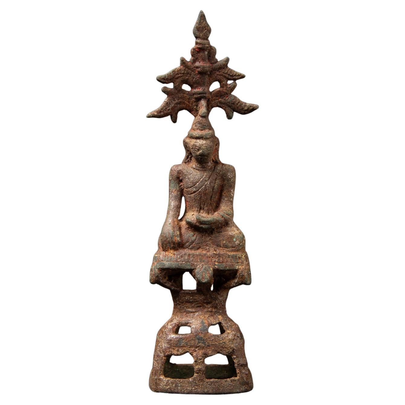 18th century Antique bronze Burmese Shan Buddha - OriginalBuddhas For Sale