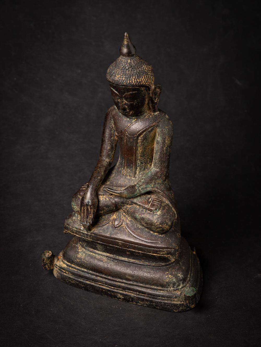 Antike burmesische Shan-Buddha-Statue aus Bronze aus Burma aus dem 18. Jahrhundert im Angebot 4