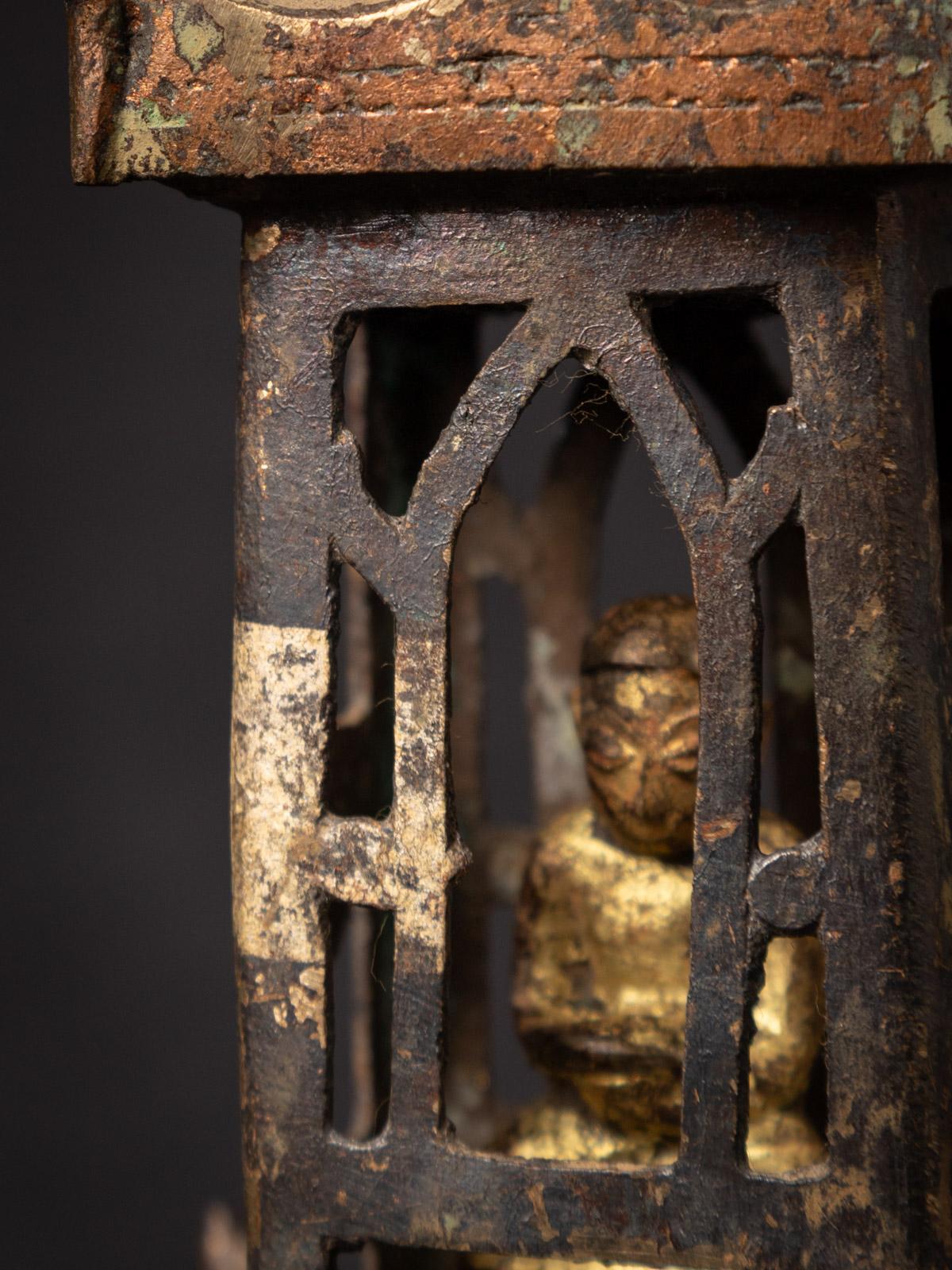 18th century Antique bronze Burmese Shan shrine from Burma 7