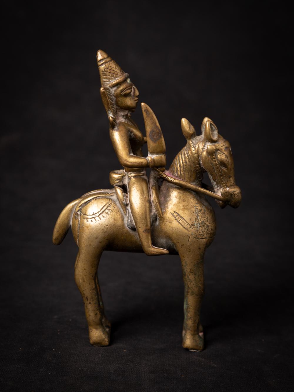 18th Century and Earlier 18th century Antique bronze horse with rider from India from India For Sale